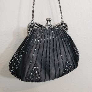 Kate Landry Embellished Beaded Filigree Clutch